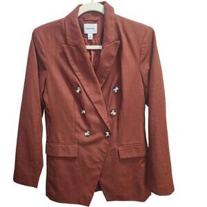 NINE WEST double-breasted suit blazer boyfriend size small